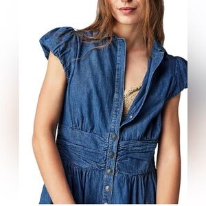 Free People Chester Denim Mini Dress size medium